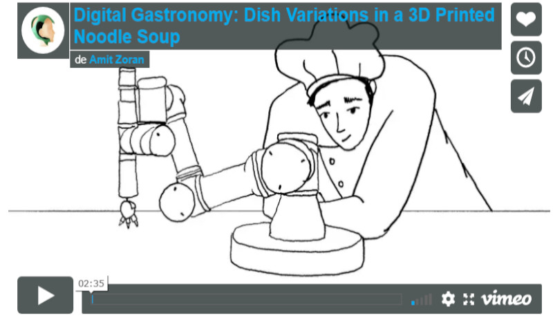 Vídeo 1. Digital Gastronomy: Comida impresa en 3D